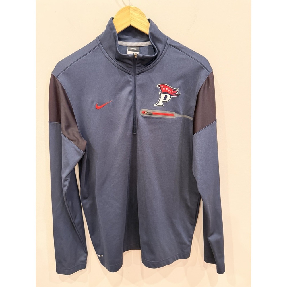 Nike Dri-Fit New England Patriots 1/4 Zip Pullover Mens Medium‎ Navy NFL